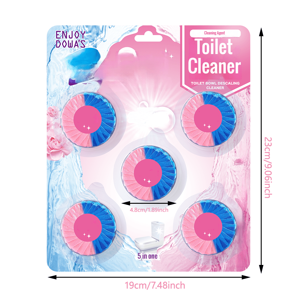 Toilet Cleaner Gel 5-Pack, Rose Fragrance, Ceramic Surface Cleaner