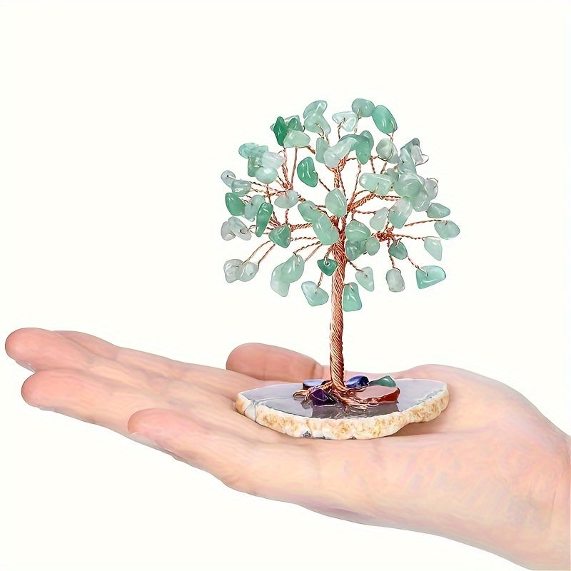 7 Chakra Crystal Tree Natural Reiki Gemstones for Home Office Decor Energy Balancing Prosperity