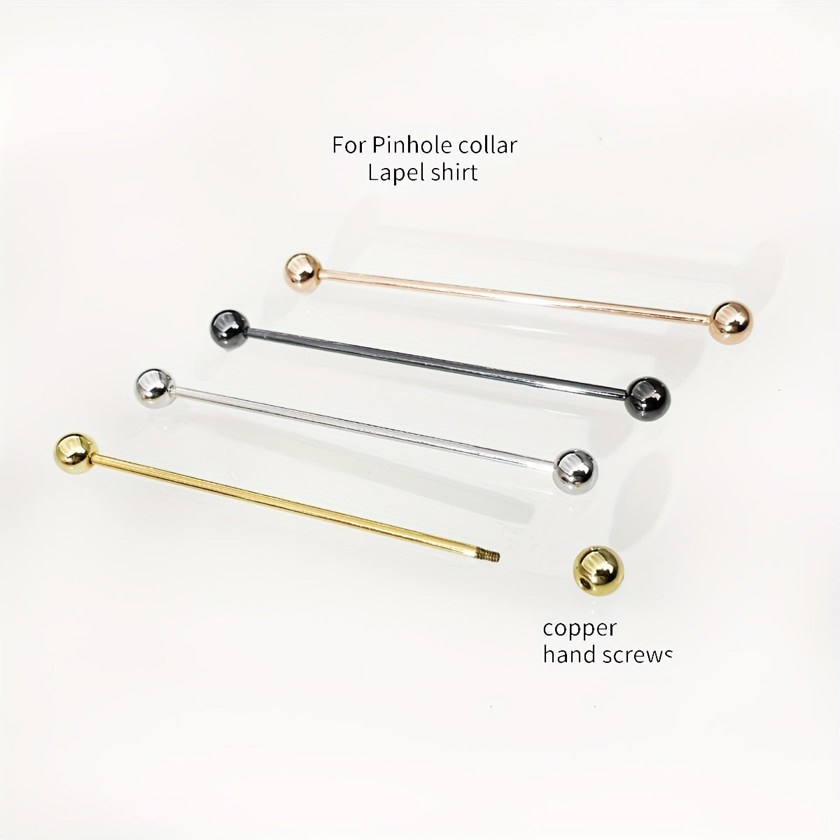 Men's Business Tie Pin Set with Shirt Collar Buttons and Buckle Clips