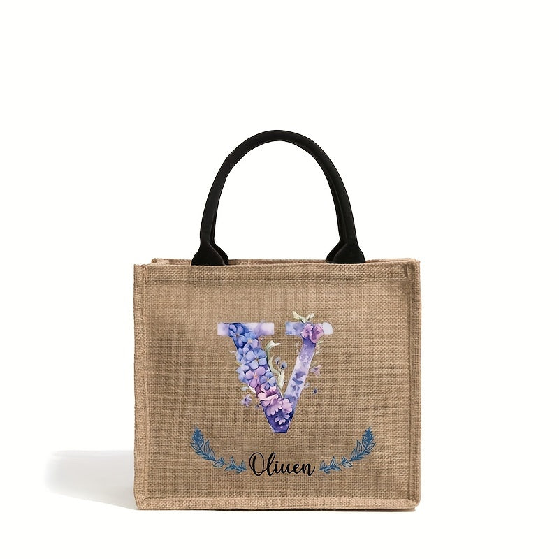 Personalized Bridesmaid Tote Bag for Weddings and Parties Lightweight Polyester Handbag