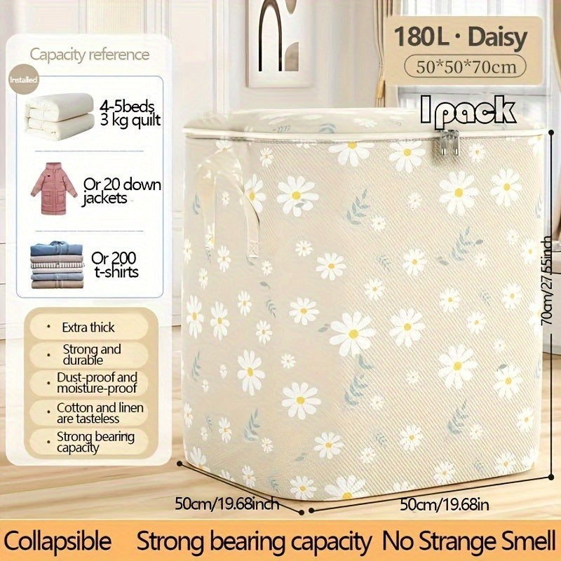 Bolsa de almacenamiento plegable para ropa y ropa de cama, organizador resistente al agua con cremallera