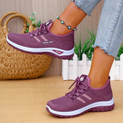 Women’s Casual White Sneakers Breathable Comfort Flat Sole