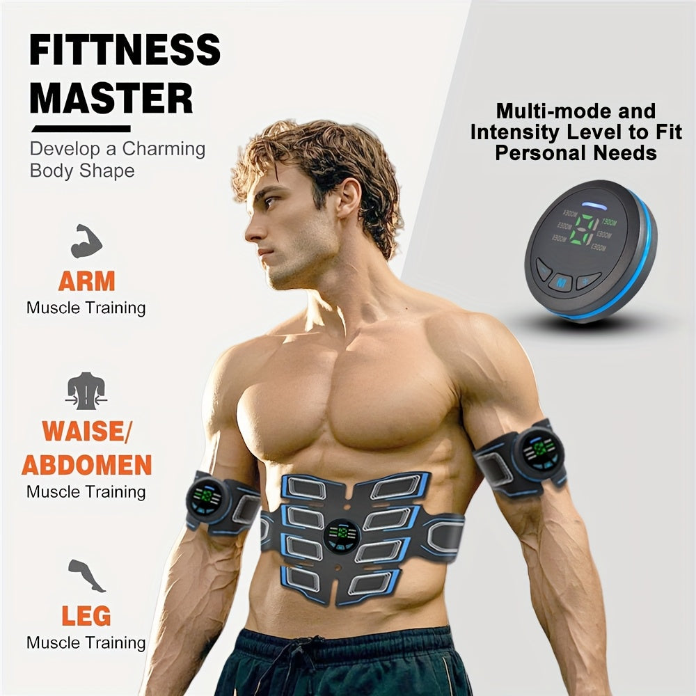 Rechargeable Waist Massager with 8 Detachable Pads Adjustable Intensity Portable Lumbar Support