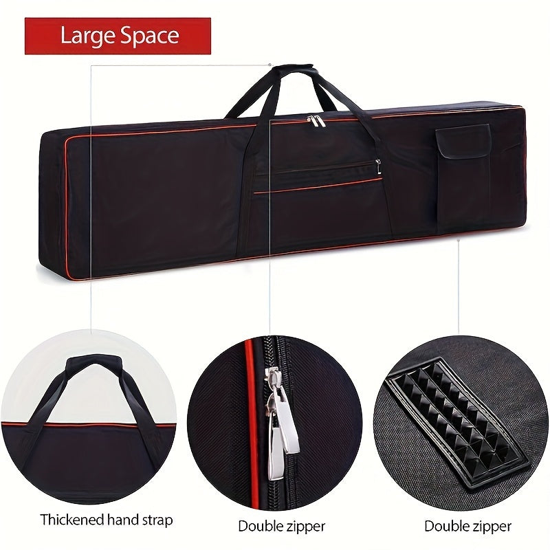 Electric Piano Gig Bag for 61/76/88 Keys Oxford Cloth Double Shoulder Straps