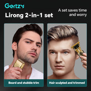 Kit de recortadora de cabello eléctrica para hombres, maquinilla de afeitar, regalo profesional para barberos, vacaciones