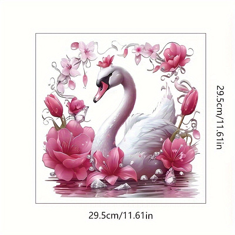 Swan Pattern Toilet Seat Sticker for Bathroom and Kitchen Decor