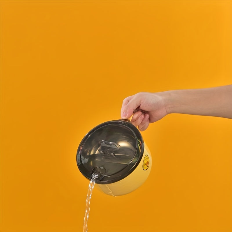 Stainless Steel Noodle Bowl with Lid Drainage Handles Heat-Resistant for Dormitory