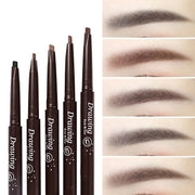 Women Waterproof Natural Makeup Double Head Eyebrow Pencil Multi-Color Long-Lasting