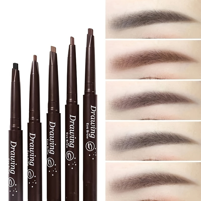 Women Waterproof Natural Makeup Double Head Eyebrow Pencil Multi-Color Long-Lasting