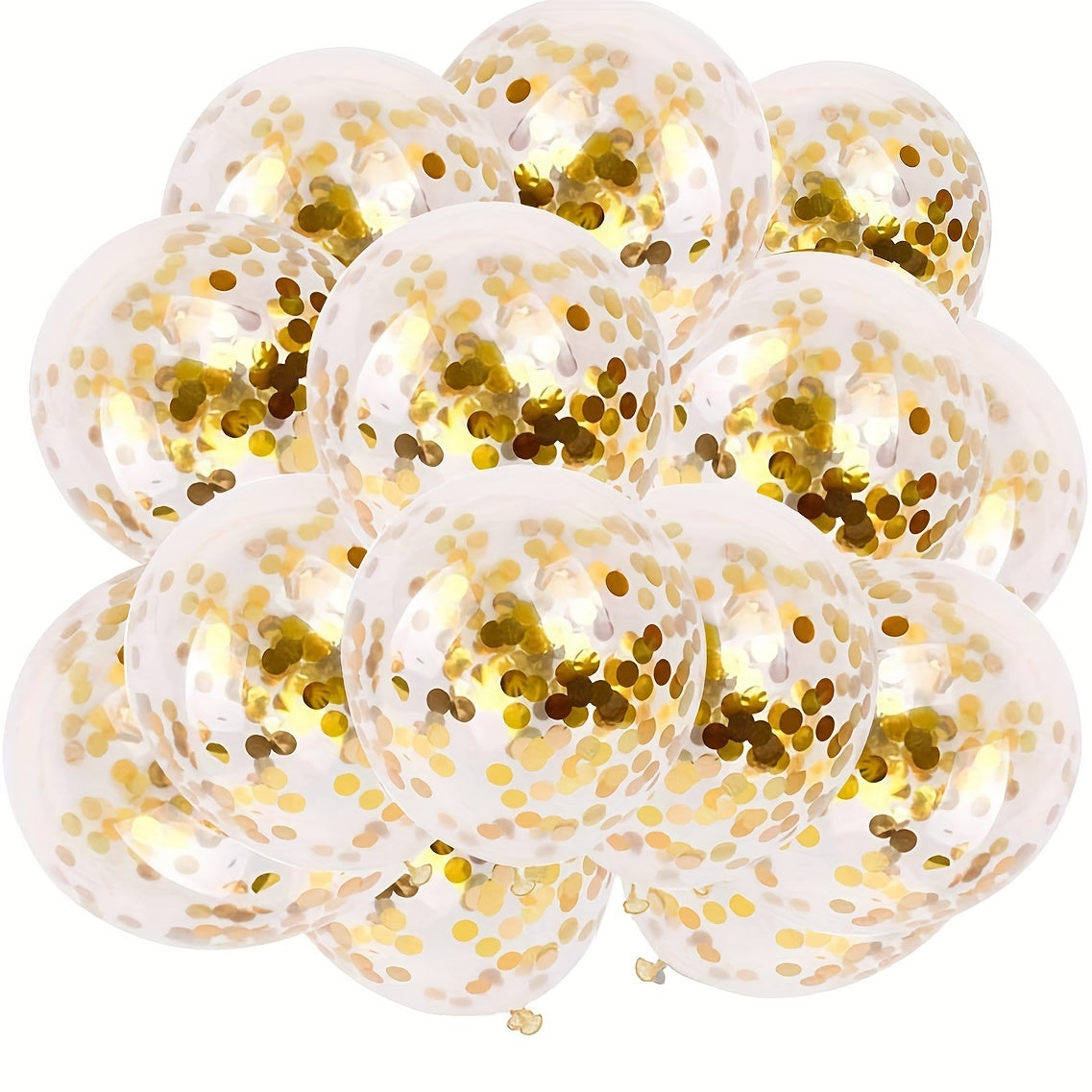 Globos de látex con confeti dorado y puntos de papel dorado para decoraciones de fiesta
