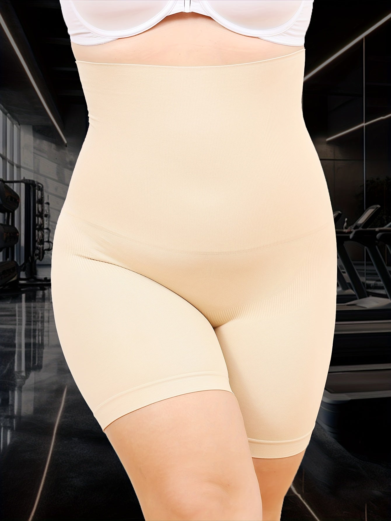 Women's High-Waist Shaping Shorts Tummy Control Butt Lift Nylon Solid