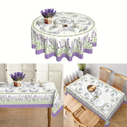 Polyester Lavender Bliss Tablecloth Stain-Resistant Wrinkle-Free for Dining and Kitchen