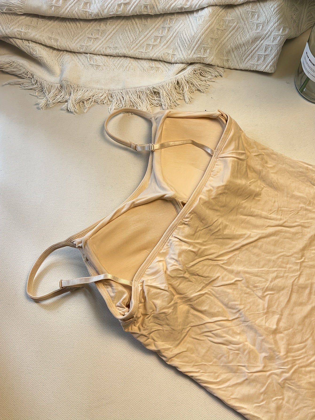 Women's Large Black Bralette with Chest Pad No Sleeves for Spring 2024