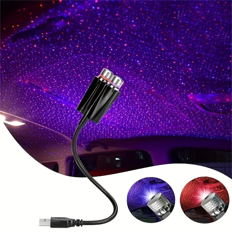 Car Interior LED Starry Sky Light Atmosphere Car Roof Decoration Projector