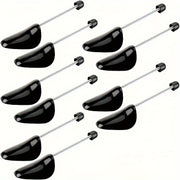 4Pcs Black Adjustable Shoe Tree Inserts for Men and Women Ergonomic Plastic