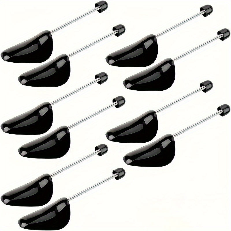 4Pcs Black Adjustable Shoe Tree Inserts for Men and Women Ergonomic Plastic