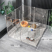 Flexible Clear Pet Playpen for Rabbits, Small Dogs, Cats Indoor Outdoor
