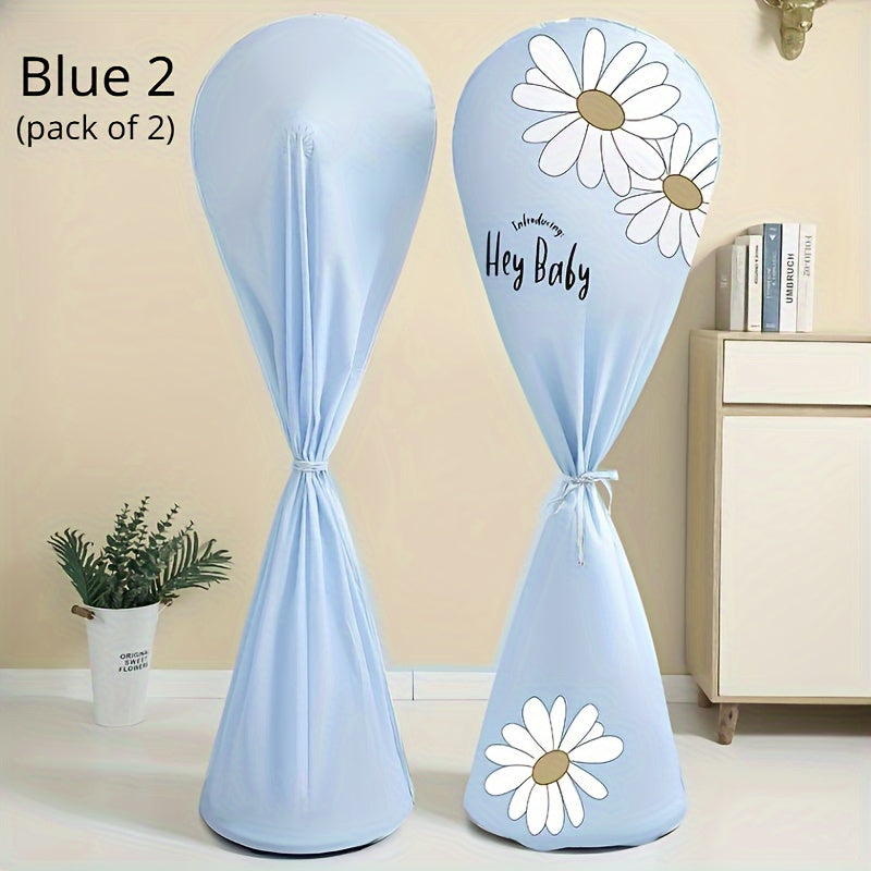 Set of 2 Plastic Fan Dust Covers Reusable Washable Home Office Hotel