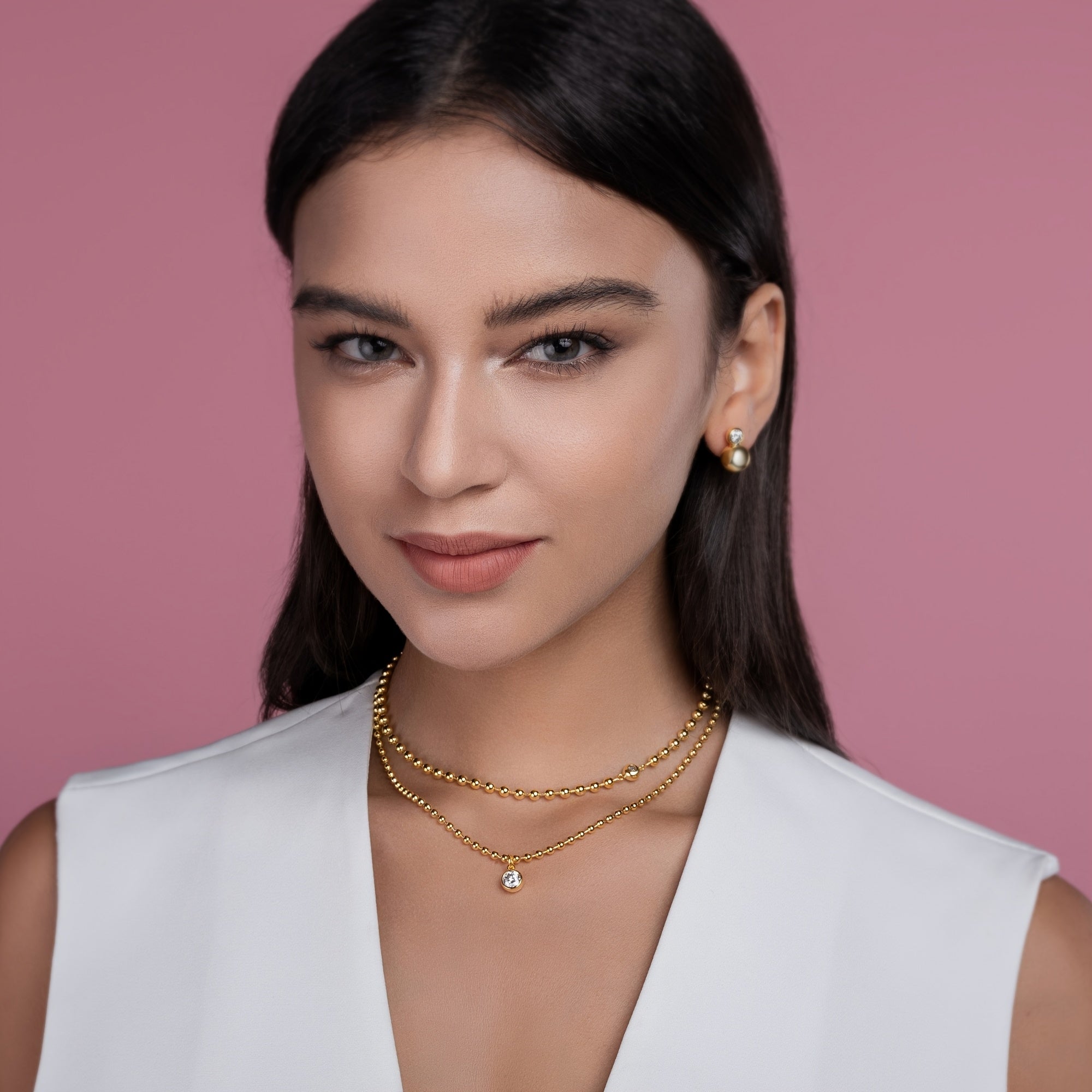 Sterling Silver Moissanite Pendant Necklace for Engagement and Anniversary