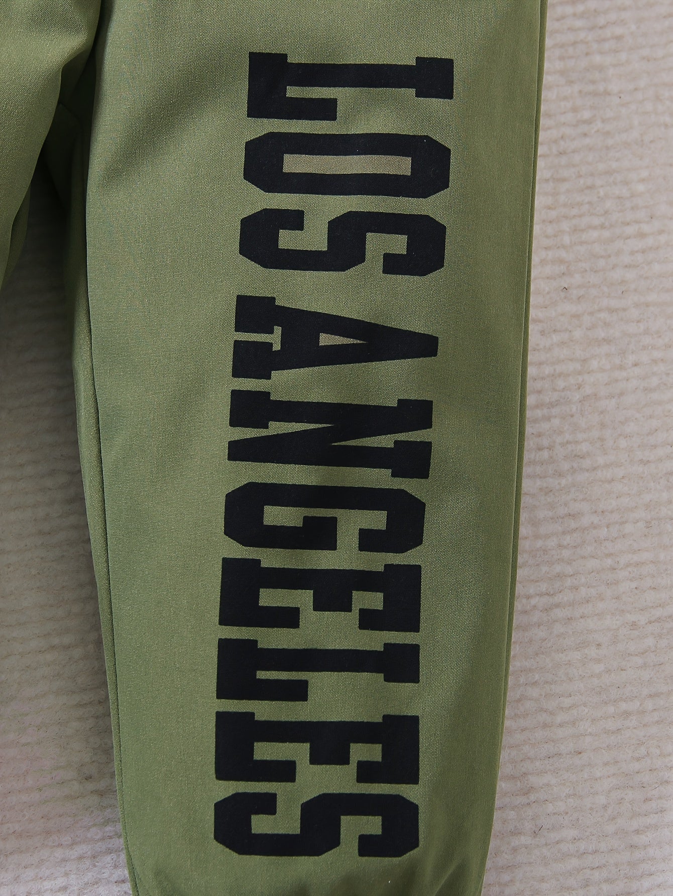 Мальчики 3-частный комплект уличного стиля: жилет оливкового цвета, длинный рукав, футболка, джоггеры, весна-осень