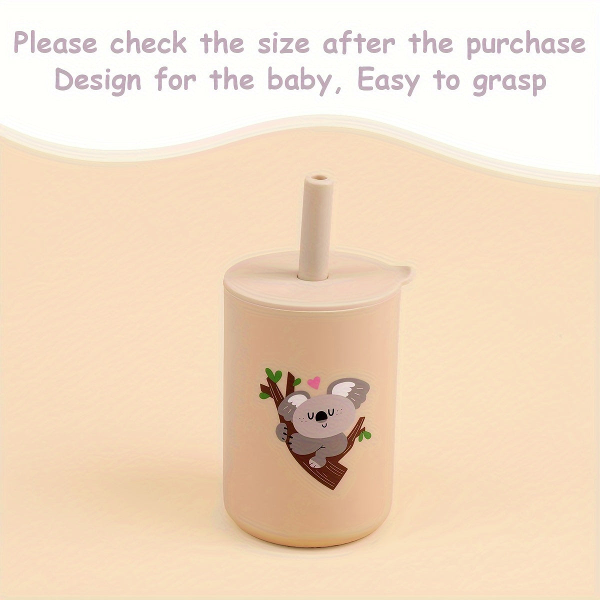 Silicone Baby Training Cups with Straw Lid Handle BPA-Free Reusable for 0-3 Years