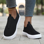 Women's Casual Breathable Slip-On Sneakers Low-Top Flat Shoes