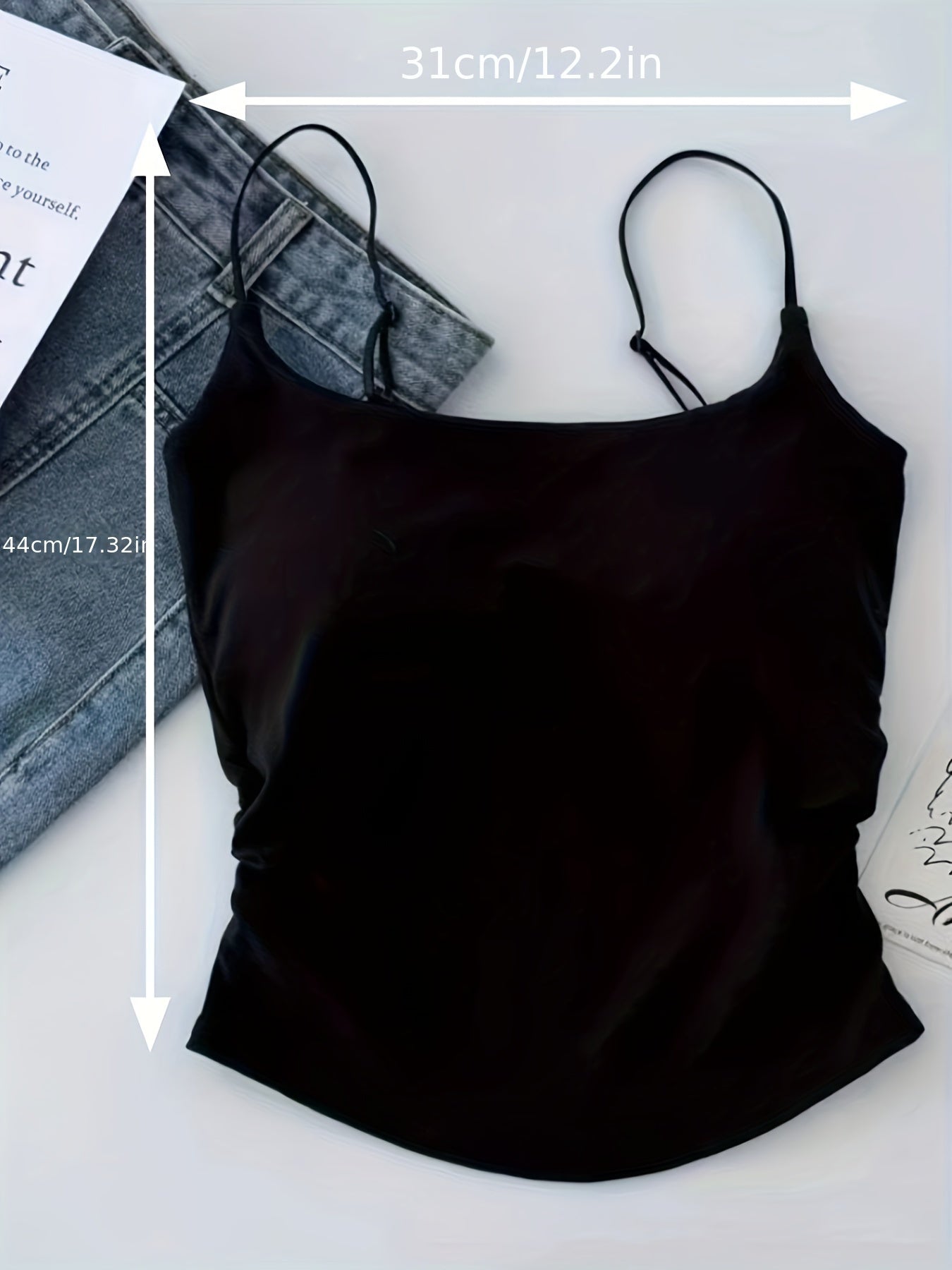 Girls' Viscose Pleated Strapless Camisole Bra with Fixed Breast Pads for 12-13 Years