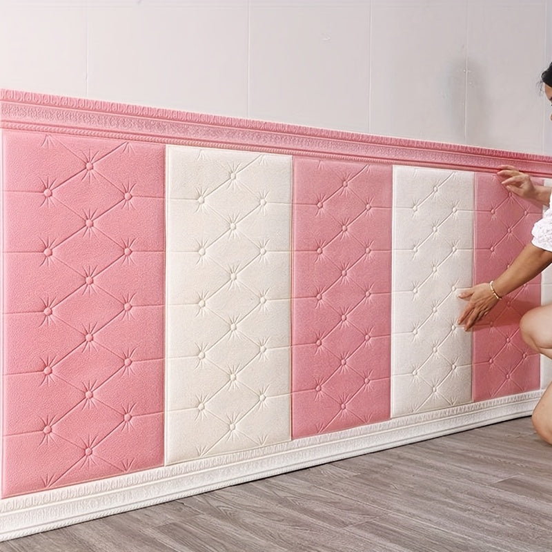 10 dona 70x35cm suv o'tkazmaydigan, o'z-o'zini yopishtiradigan 3D devor stikerlari, yotoqxona va mehmonxona uchun dekoratsiya