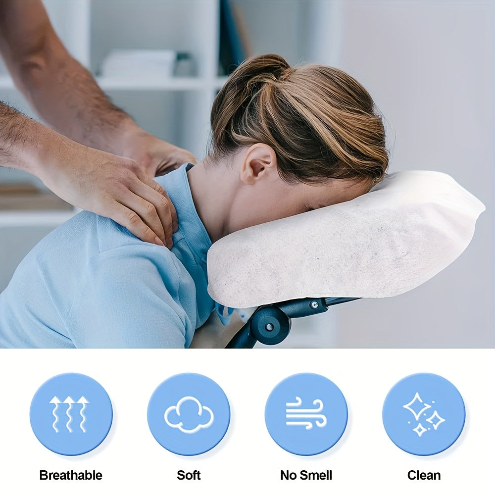 200 White Disposable Face Cradle Covers for Massage Tables and Chairs 200 Pieces