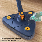 6 ta Uchburchak Moplar to'plami, 5 ta Mikroto'qima Pad bilan - Nam va Quruq Tozalash uchun Mos, Devorlar, Shiftlar va Shisha uchun Mukammal - Oshxona, Hammom, Yotoqxona va Mehmonxona uchun Ideal - Mustahkam Noxush Po'lat Tutqichi