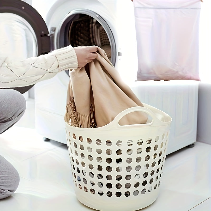 Large Polyester Mesh Laundry Bag 90x110cm Zipper Storage for Clothing and Bedding