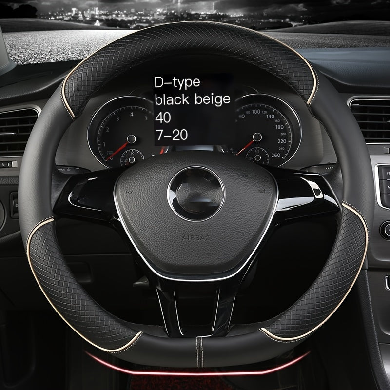 PVC Steering Wheel Cover Black and Red Fit Most Vehicles