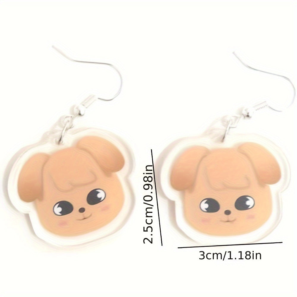 Animal-Themed Earrings for Kids and Teens, Cute Korean Pop Character Jewelry