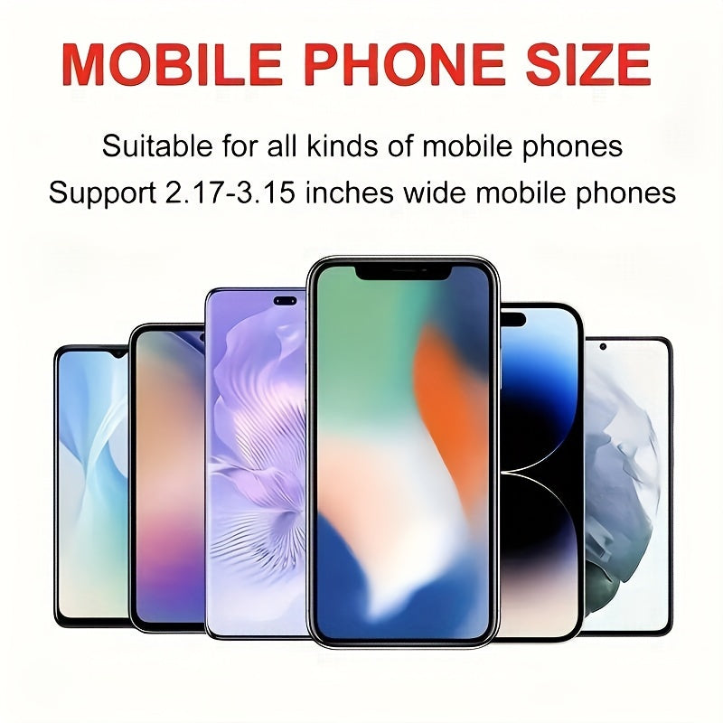 Yorqin olmoslar bilan avtomobil telefon tutgichi, chidamli PVC, navigatsiya uchun ikkilamchi o'rnatish