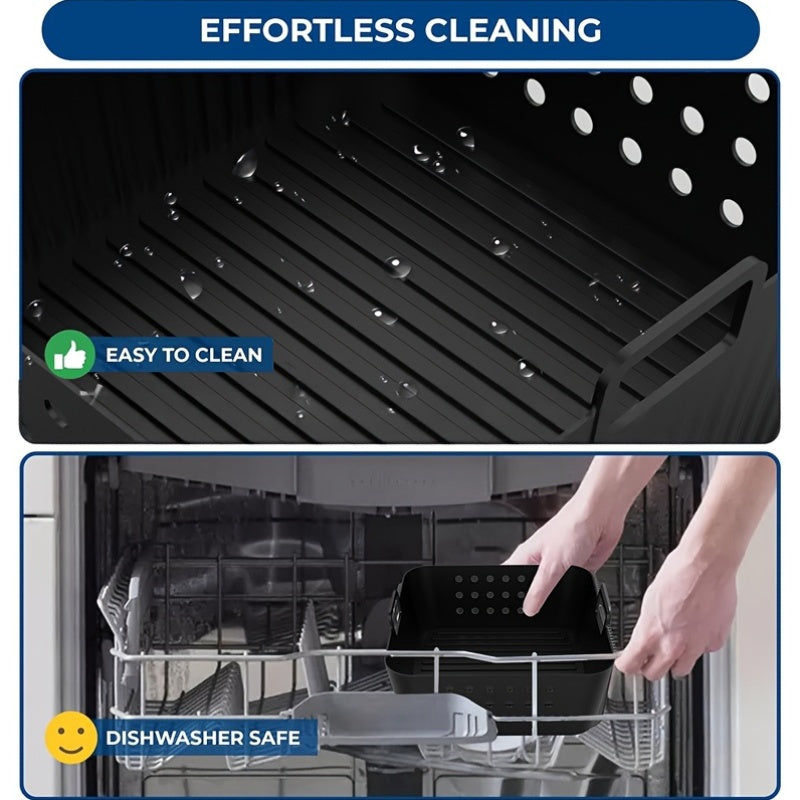 Kvadrat Silikonli Havo Qovurish Panjarasi Takrorlanuvchi Savat Philips va COSORI uchun 1 dona