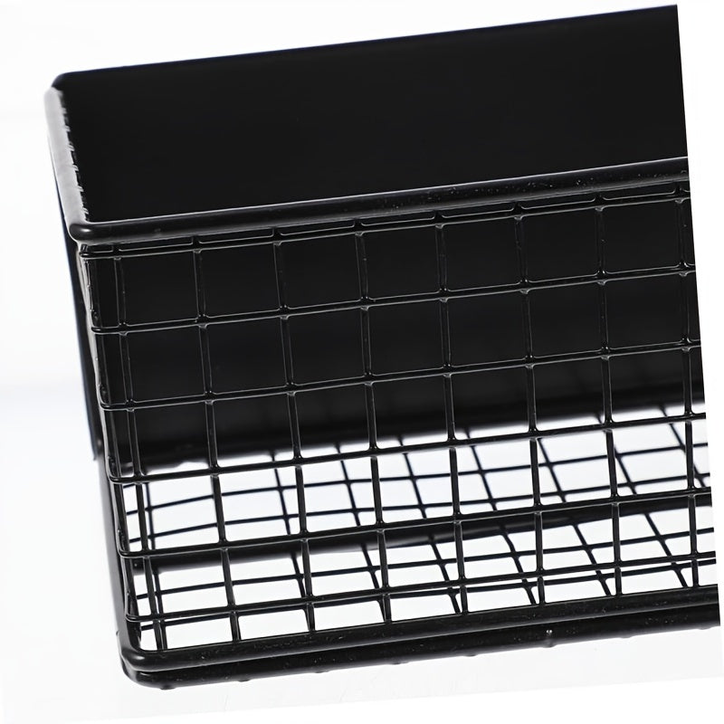 Magnetic Iron Storage Basket for Refrigerator Microwave and Washing Machine Kitchen Organizer Open Hollow Design