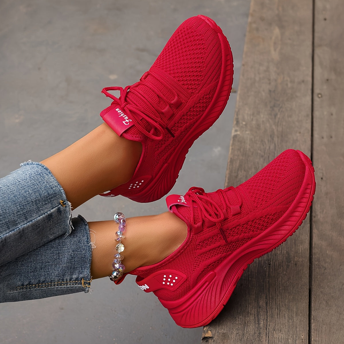 Women Breathable Knit Sneakers Lightweight Casual Walking Shoes in Multiple Colors