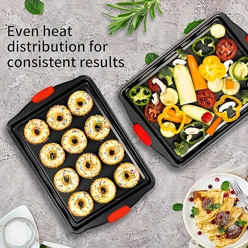 Carbon Steel Baking Sheet Set with Non-Stick Cookie Sheet and Grilling Trays
