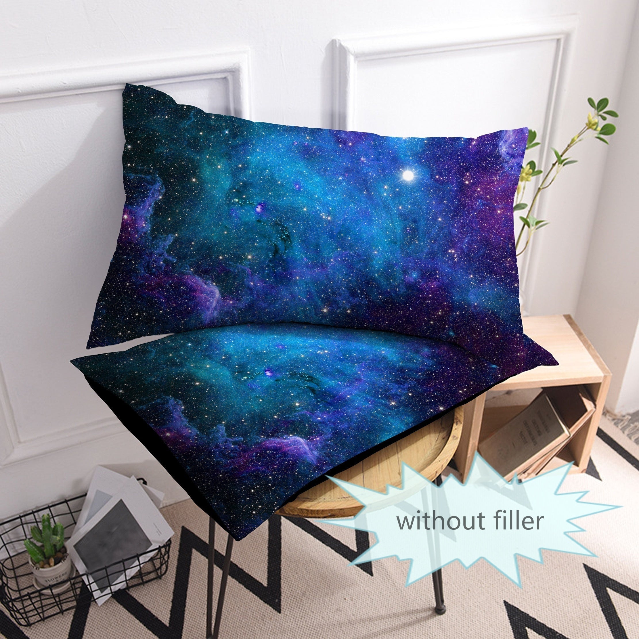 Starry Sky Planet Pillowcases Breathable Soft Covers for Bedroom Sofa Decor