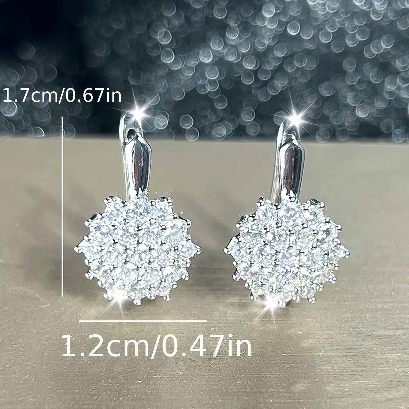 Women's Bohemian Copper Hoop Earrings with Sunflower Design and Cubic Zirconia