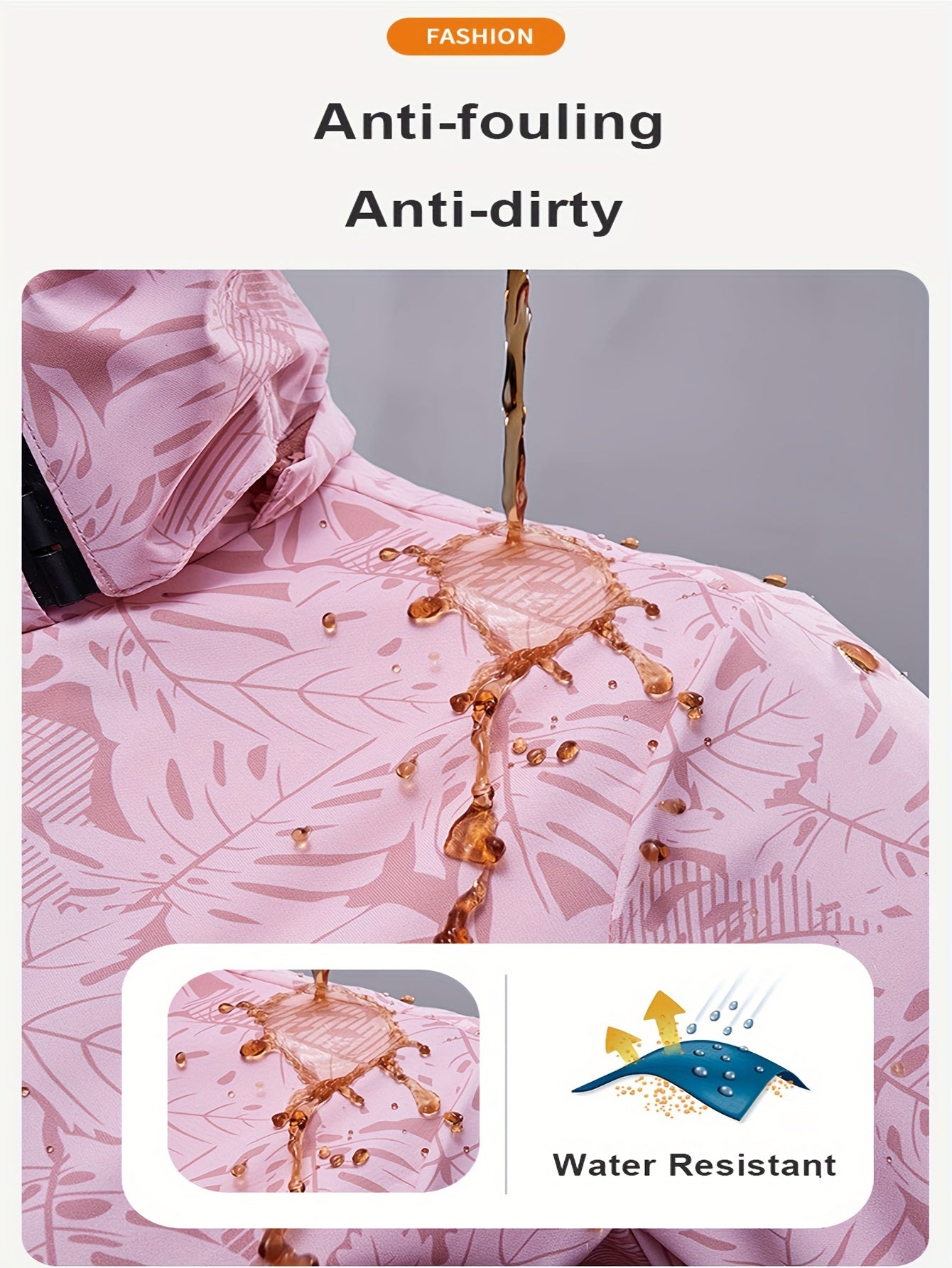 Women's Camo Water-Resistant Windproof Outdoor Sports Jacket with Detachable Hood