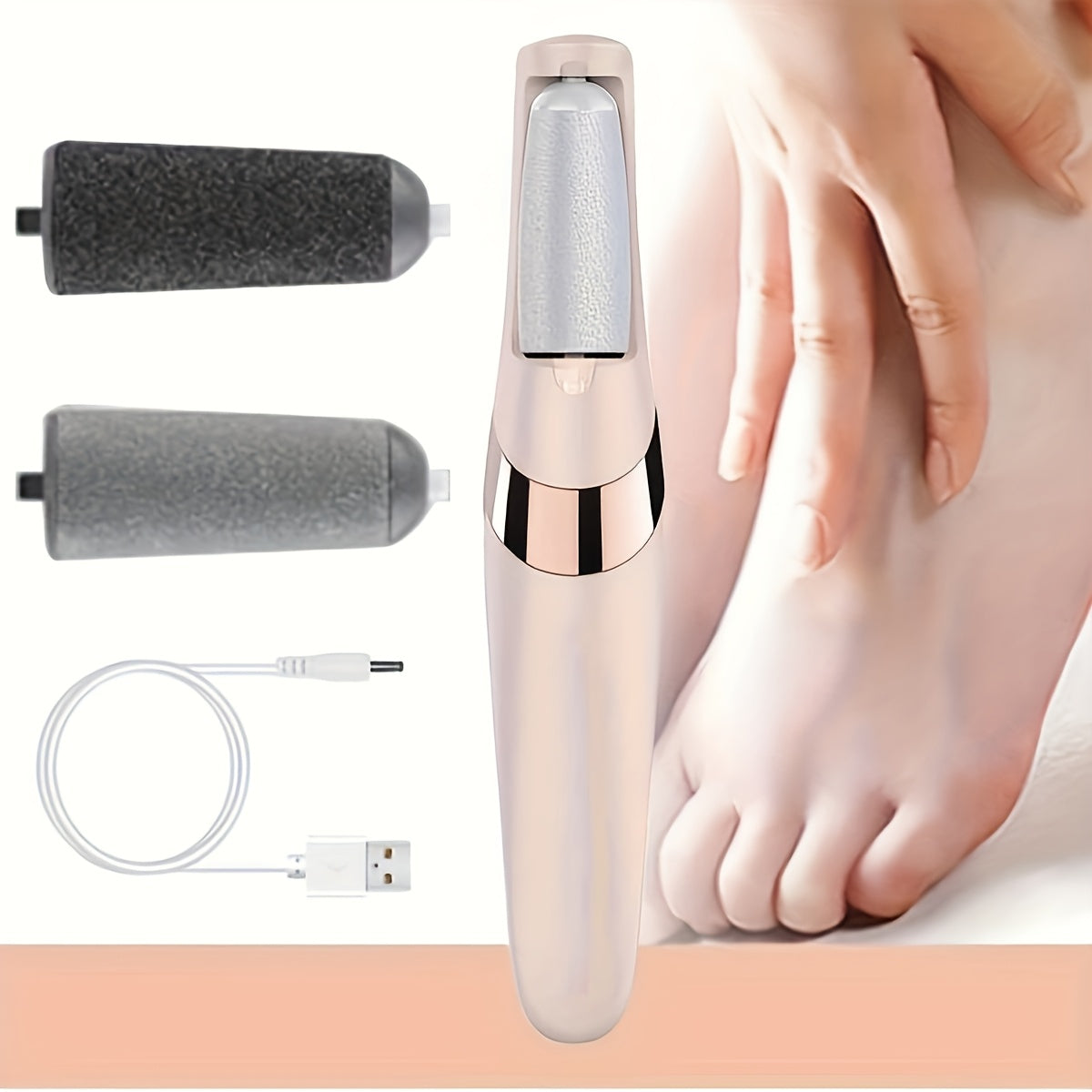 Electric Foot Callus Remover USB Rechargeable Pedicure Tool for Feet and Hands