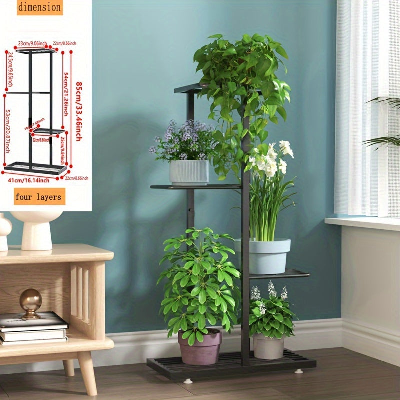European Style Multi-Tier Metal Plant Stand White Rustproof Indoor Balcony Decor
