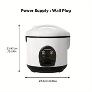 Rice Cooker 0.8L One-Button Operation Keep Warm Steam Insert Spoon Cup