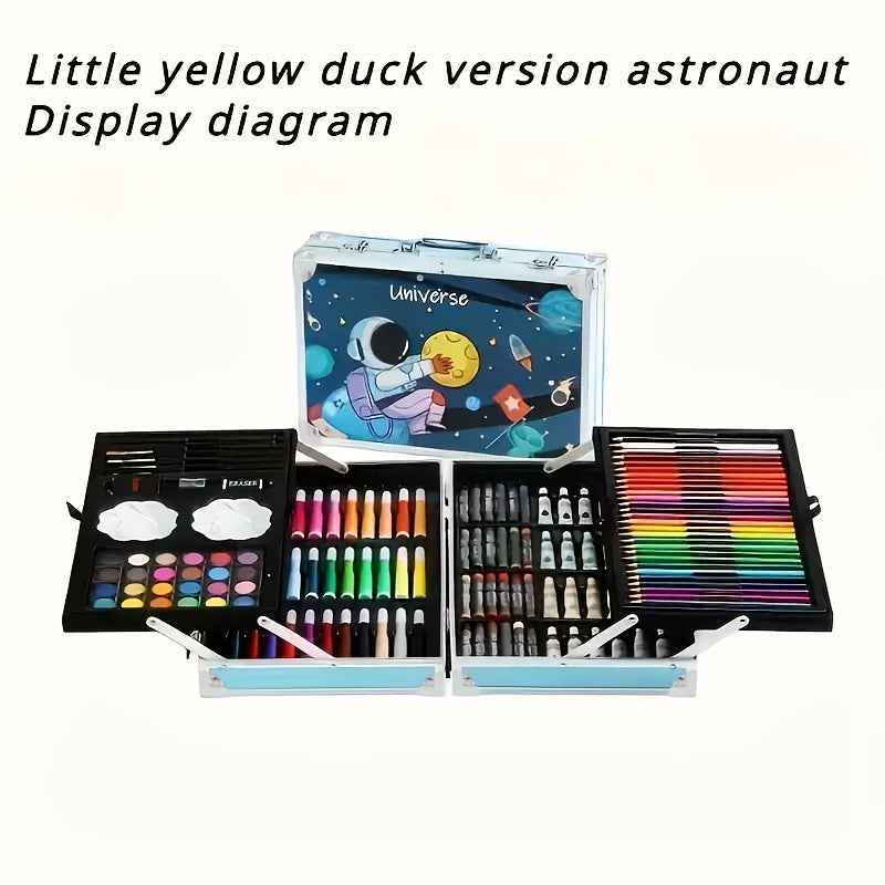 145-Piece Watercolor Paintbrush Set with Double-Layer Aluminum Box for Artists and Gift