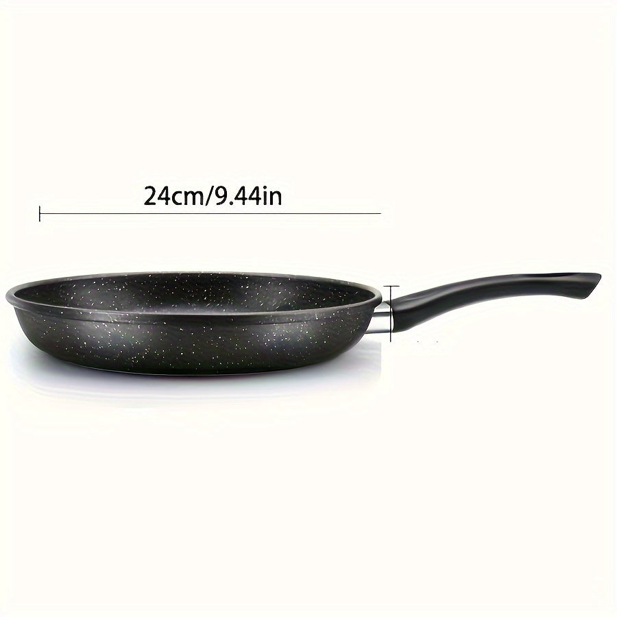 Cast Iron Skillet Set with Non-Stick Coating Lid and Spatula for Cooking