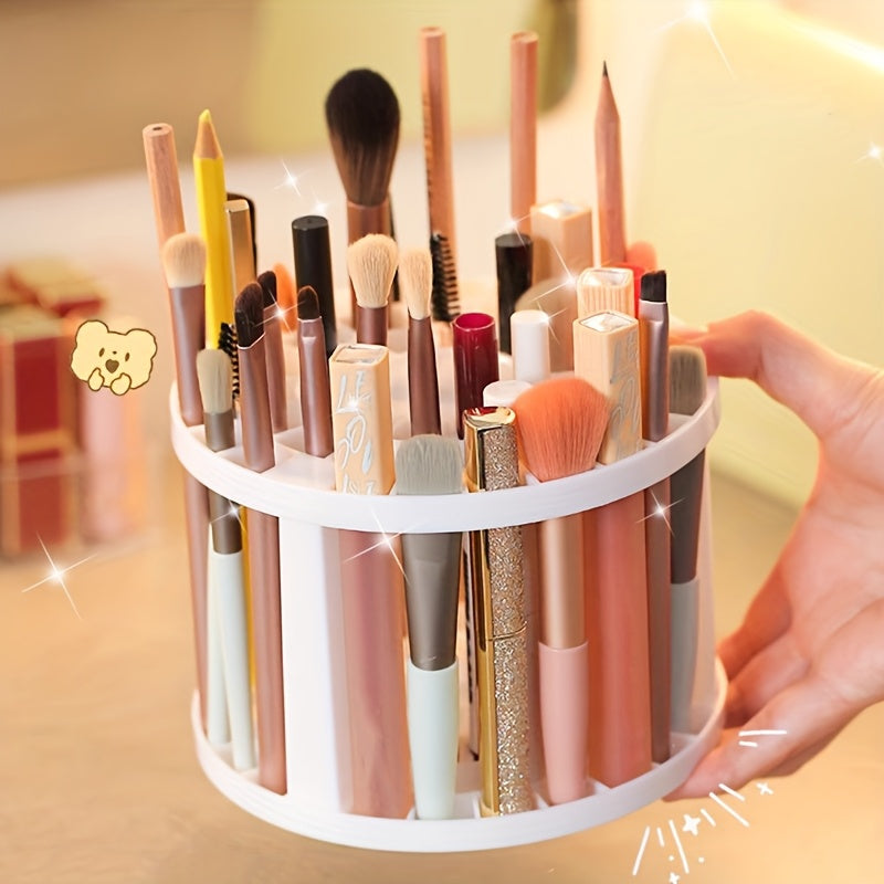 Circular Brush Storage Rack for Pencils Pens Makeup Brushes Countertop Organizer