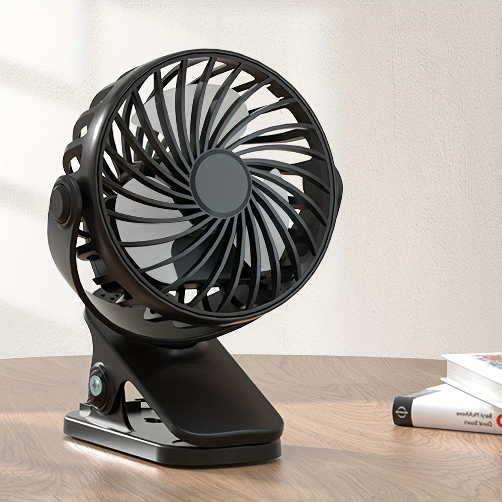 USB Desktop Fan Silent Powerful Airflow Stylish Design for Bedroom Office