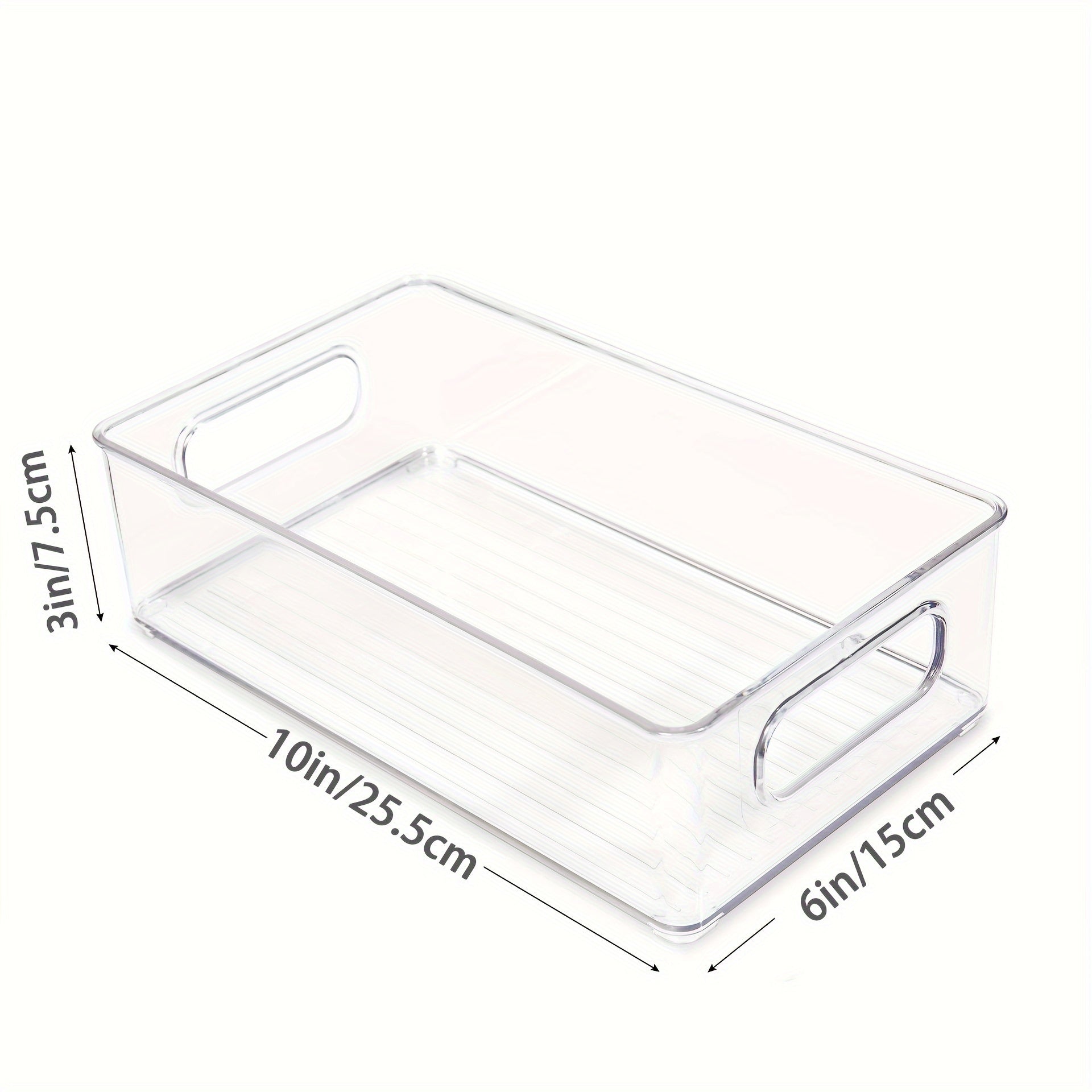 6-Piece Transparent Refrigerator Organizer Bins for Food Storage in Fridge Freezer Pantry and Kitchen Cabinets