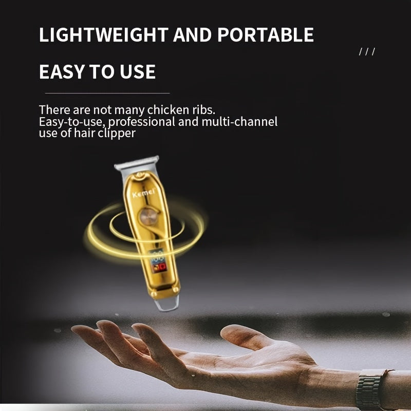 Recortadora de cabello eléctrica con pantalla digital, recargable, inalámbrica